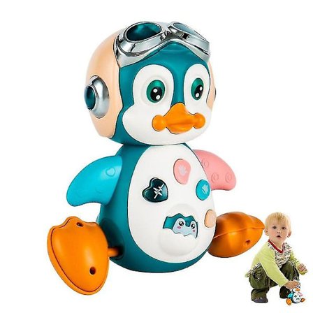 Baby Crawling Penguin Toys Musical Penguin Electronic Interactive With Lights & Sounds Toddlers Early Learning Moving Toy