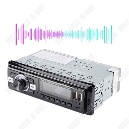 Bilstereo MP3 - TD - Trådlös FM-radio - 45W - Vit skärm - Kompakt 18,8x9x5,8cm