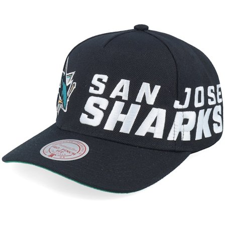 Mitchell & Ness - NHL Noir adjustable Casquette - San Jose Sharks Busted Pro Black A-Frame Adjustable @ Hatstore