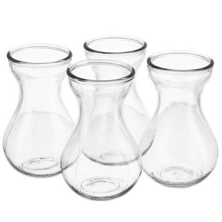 4 st Hyacintvas Liten Glasvas Mittpunkter Klar Hyacint Odling Knoppvas