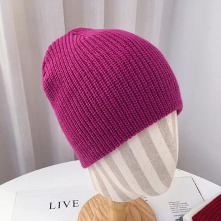 Beanie Hat Strikket Hue LILLA