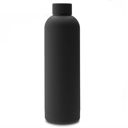 Water Bottle | 750 ml | Black Stainless Steel for Men - Gifts for active men