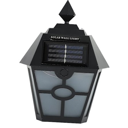 Solcelled Udendørs Lamper, Lysføler Automatisk Til/Fra Sort Varmt Hvid