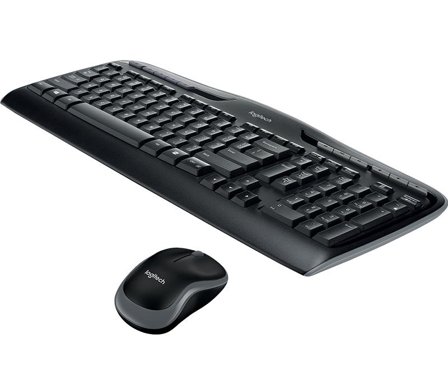 Logitech Wireless Combo MK330 - tastatur- og mussett - Storbritannia - svart Inn-enhet