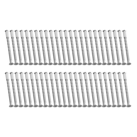 50-pack 4 mm dörrhandtagsskruvar set dörrhandtagsskruv genom fästen för dörrhandtag rosett knoppar dörrlås & skyltar
