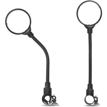 2-pakning sykkelbakspeil med feste, 360° justerbart sykkelstyrefeste, HD vidvinkel sikker sykkelbakspeil for