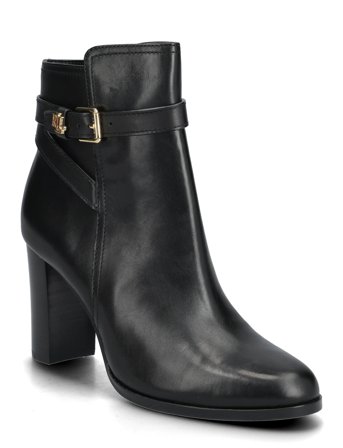 Lauren Ralph Lauren | Brooke Ii Burnished Leather Bootie Heel | 39