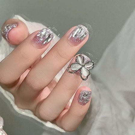 False Nails Short Rhinestone - spot-ale