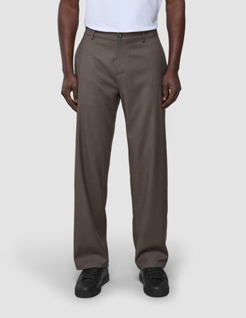 Shaping New Tomorrow - Siena Pants - Dark Chestnut Melange - Relaxed Fit - Herre - Størrelse 30/30