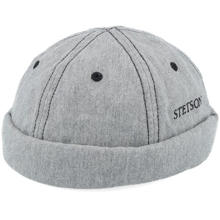 Stetson - Gris docker Beanie - Cotton Melange Light Grey Docker @ Hatstore