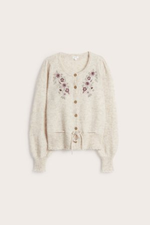 Newbie | Newbie Womanin villasekoitetta oleva neuletakki. | Meleerattu beige