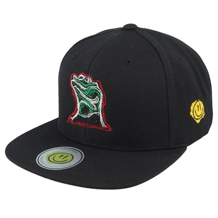 Lucid Smile - Svart snapback Keps - Colorful Lizard Black/Black Snapback @ Hatstore