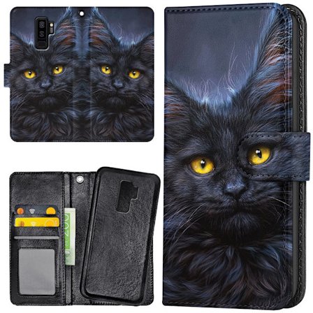 Samsung Galaxy S9 Plus - Pung Etui/Cover Sort Kat