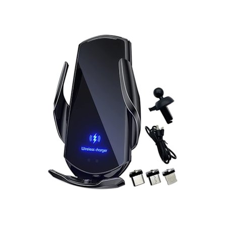 Svart Bil Auto Induktionsladdare Utan Montering