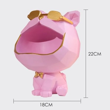 Nordisk Luksus Harpiks Kul Hund Figurin Stor Munn Hund Oppbevaring Eske Skål Brett Stue Rom Hjem Dekorasjon