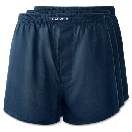 XXL - AirFeel | 3-Pak Løstsiddende Kongeblå Boxershorts i Bomuld til mænd