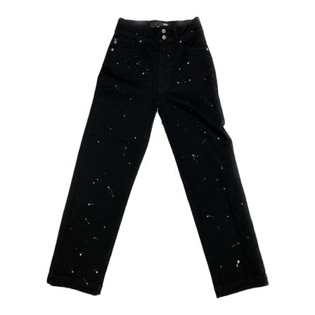Love Moschino, Wide Jeans Zwart, Dames, Maat:W25