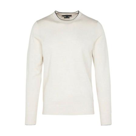 Tommy Hilfiger, Round-neck Knitwear Beige, Heren, Maat:L