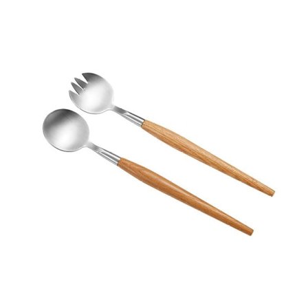 Salatbestikk 2 deler, tre, 28cm