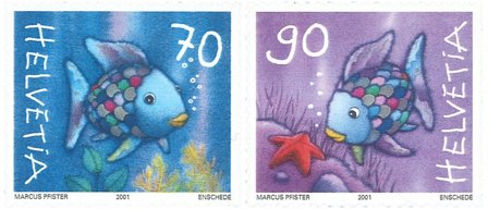 Schweiz - Regnbuefisk - Postfrisk sæt 2v