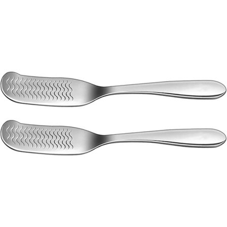 2-delt køkkenske af metal til fremstilling af dumplings - wontonfyldningsskeer i rustfrit stål - køkkenspatel fyldningsværktøj 17,8 cm