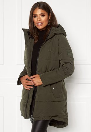 Svea W. Hourglass Puffer Jacket 206 Dark Army Klær