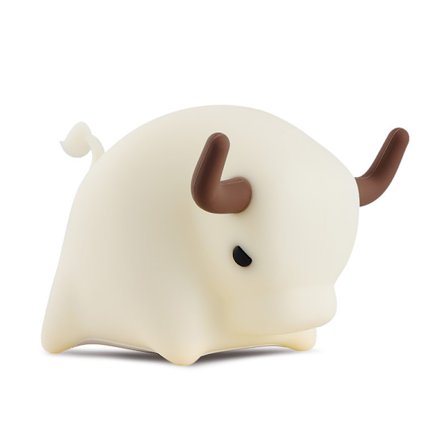 Natlampe sengelampe usb pat silikone lys (kvæg)