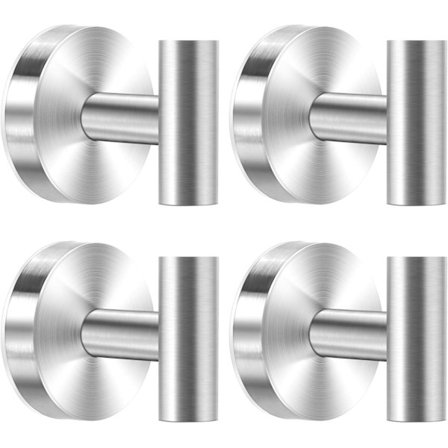 4-pakning sugekoppkroker, kraftige borfrie dusjkroker med sterkt feste, avtakbar design, perfekt for baderomsvegg, glass og speil