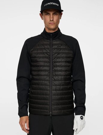 J. Lindeberg Hayden Quilt Hybrid Jacket - Black - M