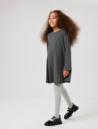 name it Nkfolenia Ls Dress - Grey - 140