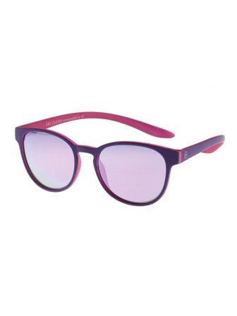 BA Optikk Unisex Sunglasses with a frame made of platic in lilac and lenses made of glass in mirror, lilac