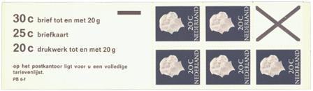 Holland 1972 - Frimærkehæfte NVPH PB6fFq - Postfrisk