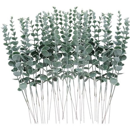 36 kpl Eukalyptuksen oksia Keinotekoiset eukalyptuksen lehdet 38 cm Teko-eukalyptuksen oksat Hääkimppuun Kodin sisustukseen