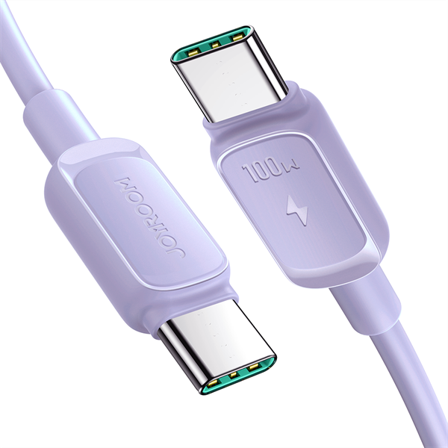 Joyroom Multi-Color Series A14 USB-C / USB-C 100W-kabel 1,2 m - lilla