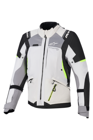 Motorradjacke Alpinestars Stella Andes V4 Drystar Damen Eisgrau/Schwarz/Gelb Fluo XL