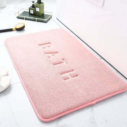 Hukommelsesskum Bademåtte 40*60cm Absorberende Super Blød Blød Antislip Koralsamt Badeværelsesmåtte