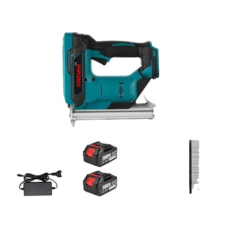 Elektrisk spikpistol, borstlös motor, trådlös drift, 2 Batteri EU-kontakt