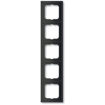 ABB 1725-885K Ramme matt svart 5 rom, Strømbrytere & vegguttak
