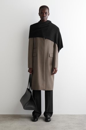 COS Men's Sciarpa In Cashmere in Nero