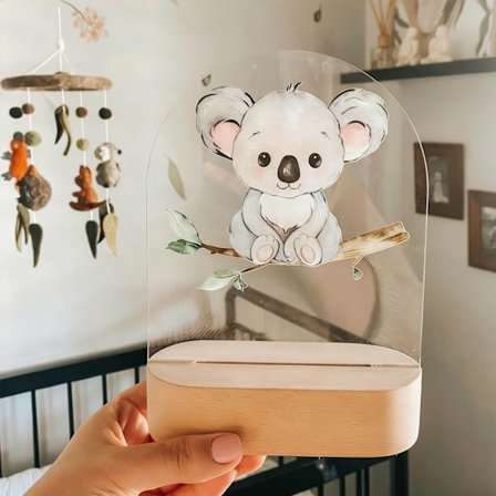 Nattlampa för barn - Julklapp Flicka Barnkammar Lampa - Babygåva koala