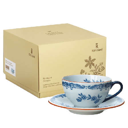 Rörstrand Ostindia Kaffekopp 16Cl & Fat Set Kök matlagning Blå 16 CL