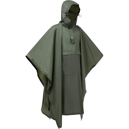 Sadeviitta, 3-in-1 monitoiminen sadesuoja sadetakki hupulla retkeilylahjaksi