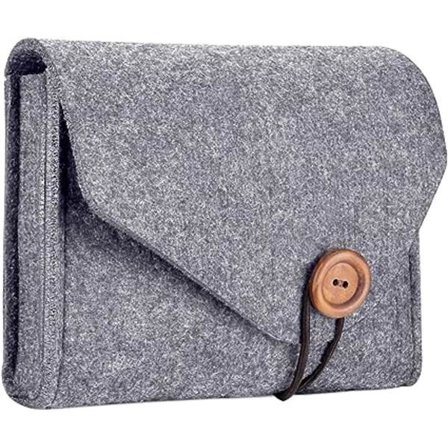 Organizer-taske til mus og Macbook-oplader, klassisk beskyttelsesetui i filt med 2 rum, ingen tab af tilbehør som kabel, USB-stik, B