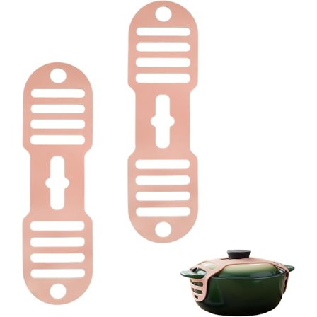 2 stk. Lokkholder for slow cooker, lokkstropp for slow cooker, lokkorganisator for å forhindre søl under matlaging (rosa)