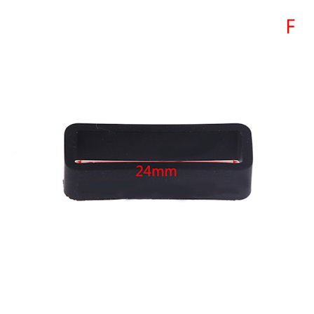 7 størrelse svart silikon klokkerem Holdebøyleløkke gummi Bu