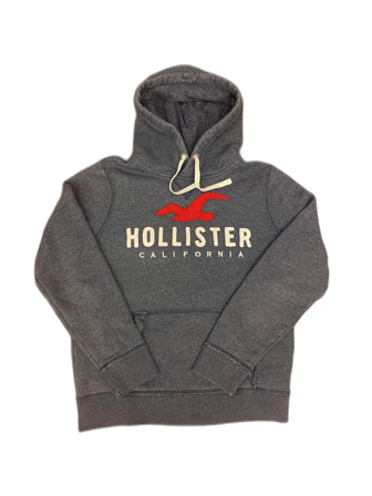 Mörkgrå Hollister hoodie M