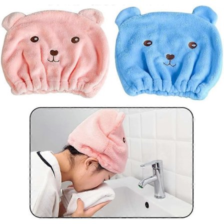 Brusehætte til Kvinder 4-pak, Vandtæt Dobbelt Lag Brusehætte Elastisk Badehat Genanvendelig Svømmehat, Store Brusehætter