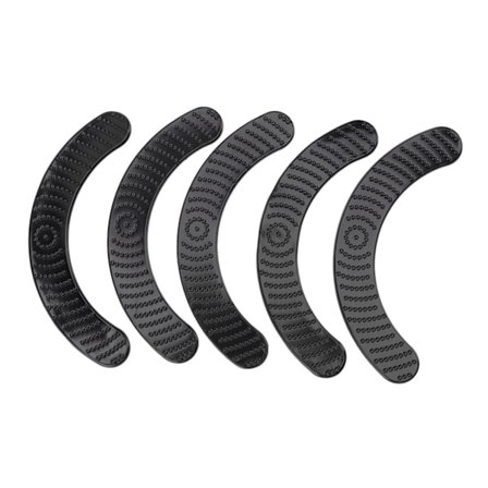 5 Stk Trommedæmper Gel Pads Lang Strimmel Blød Silikone Lydløs Prik Mønster Trommetilbehør til Bækken Sort