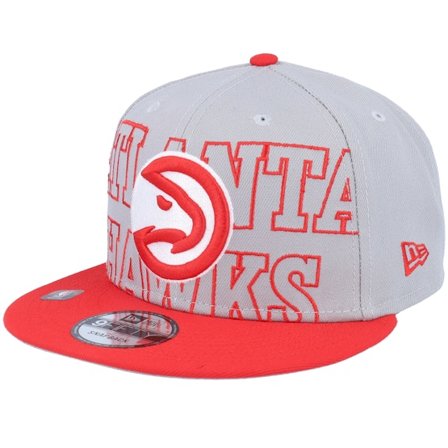 New Era - NBA Grey snapback Czapka Z Daszkiem - Atlanta Hawks 2023 NBA Draft 9FIFTY Grey/Red Snapback @ Hatstore
