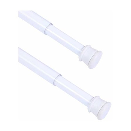 Betterlife 2-delad utdragbar gardinstång, 30-50 cm teleskopisk duschdraperistång justerbar utdragbar fjäderspänningsstänger för DIY-projekt, Mounti